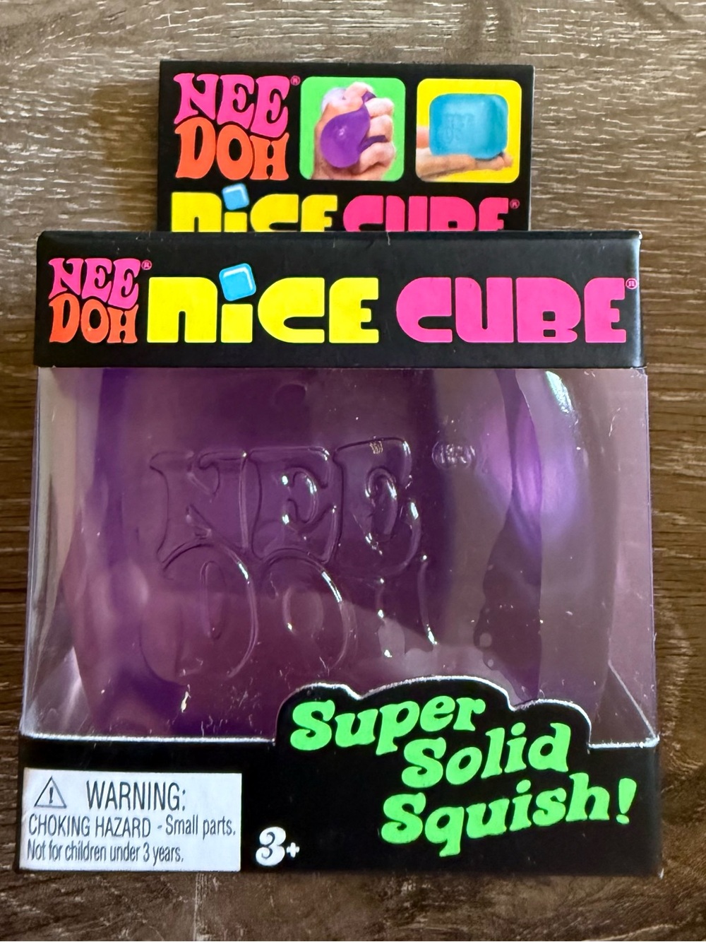 Needoh Nice Cube Purple - Super Solid Squish Toy